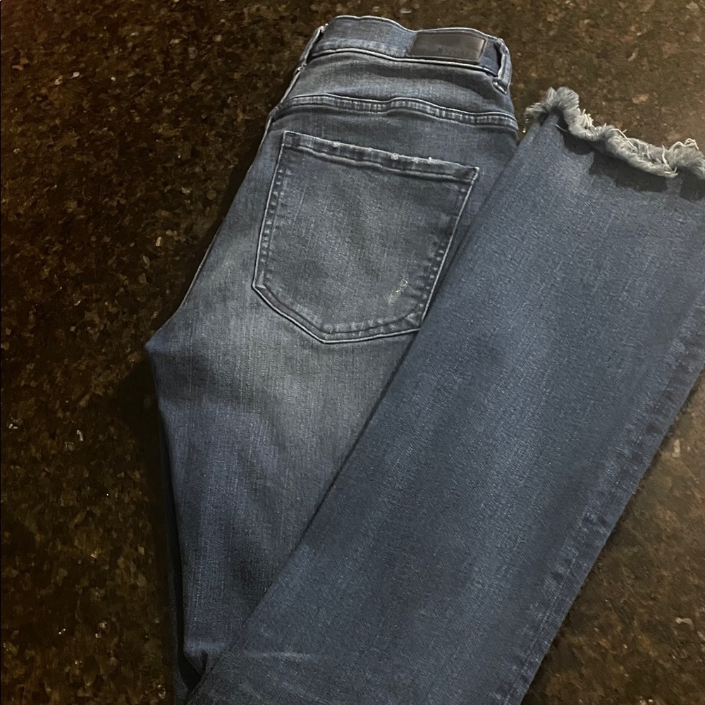 Express Dark Blue Ankle Jeans